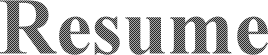 Resume